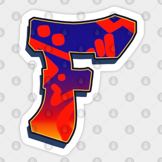 Letter F - Night Sky Sticker by Dmitri